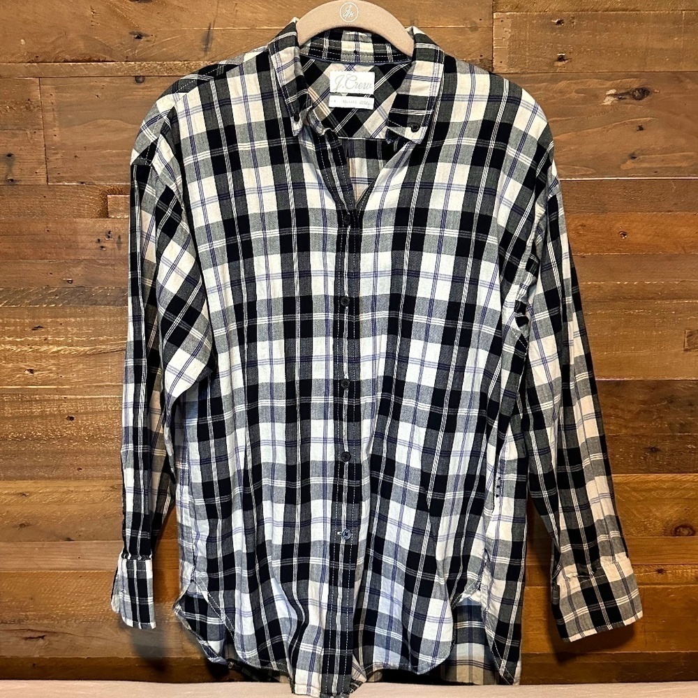 J.Crew Relaxed fit shirt in crinkle gingham